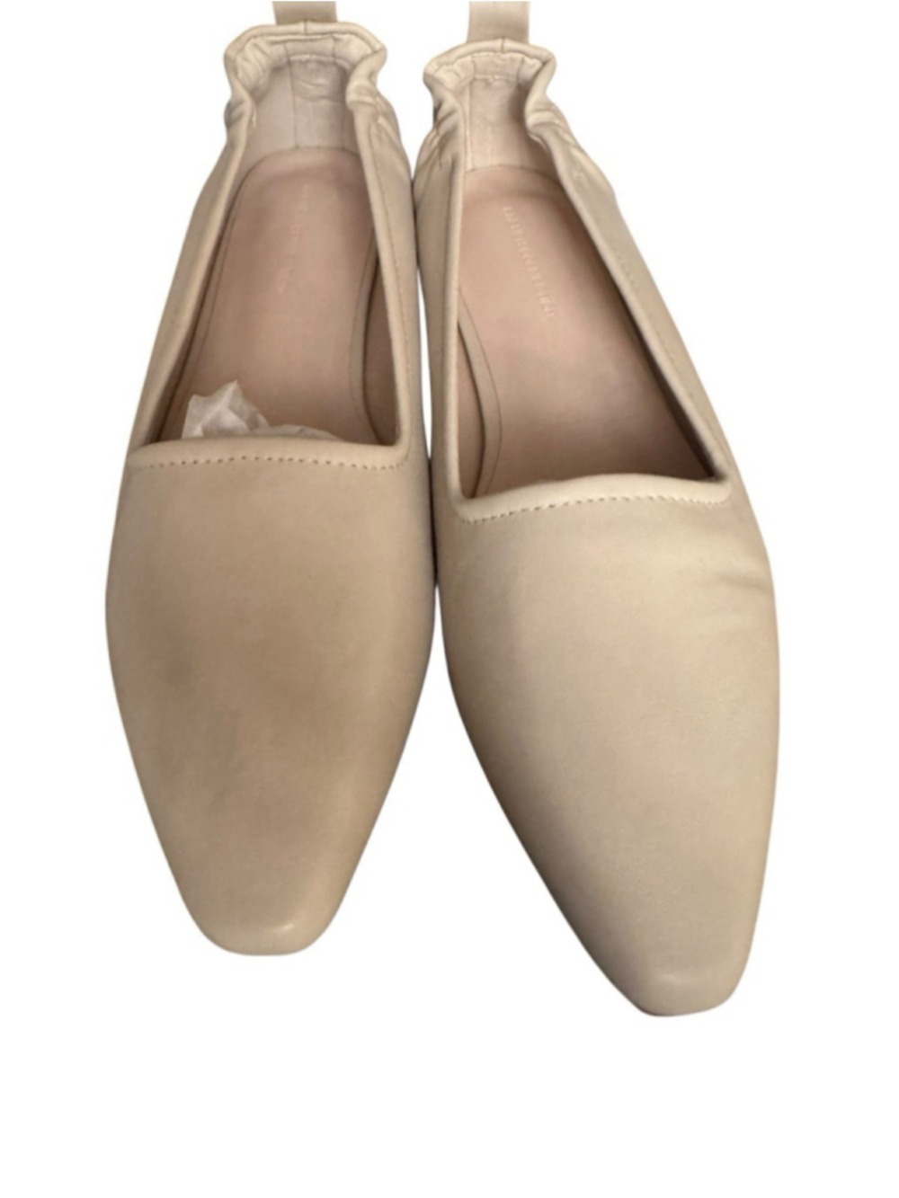 French Connection Emee Flats Rouched Back Ecru Size 8.5